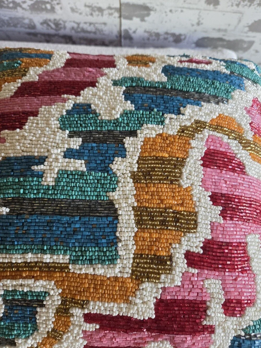 Artistic Accents Beaded Throw Pillows Set of 2 16x16